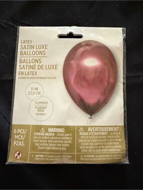 11” Satin Luxe Flamingo Latex Balloon Pack - 6 Count - Helium Quality